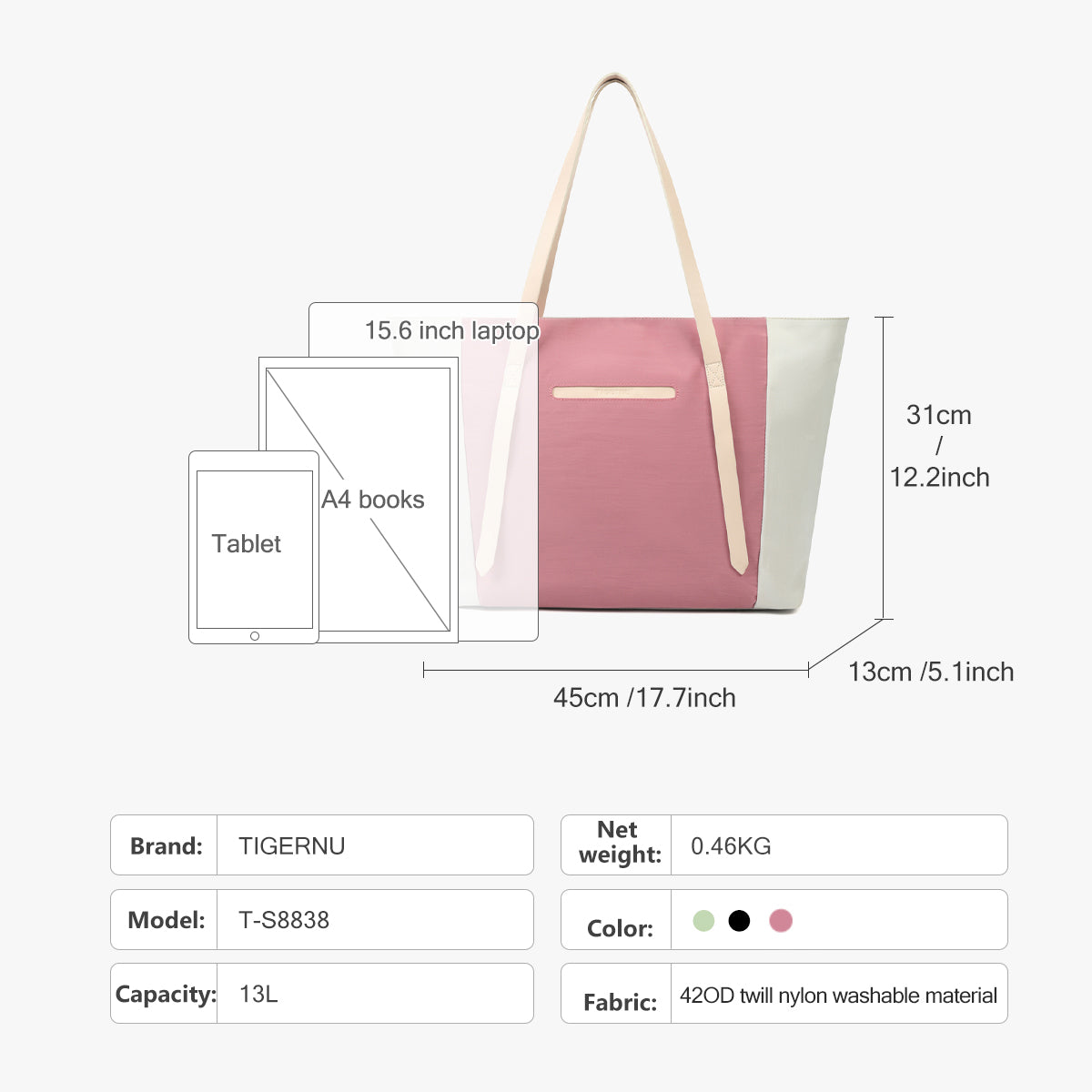 Bolso Urbano Rosado T-S8838