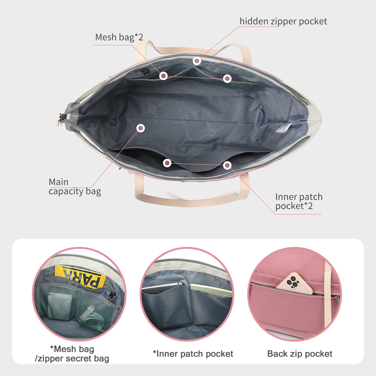 Bolso Urbano Rosado T-S8838